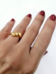 Spiral Ayarlanabilir Bronz Yüzük