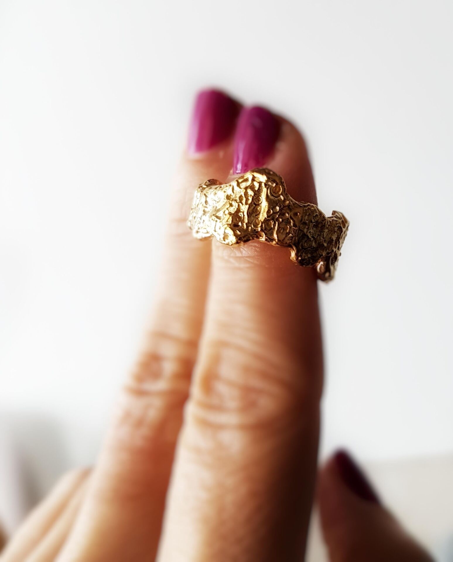 Dalgalı Kalın Bant Yüzük