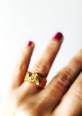 Dalgalı Kalın Bant Yüzük