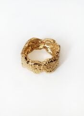 Dalgalı Kalın Bant Yüzük