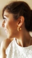 Delikli Halka Bronz Küpe