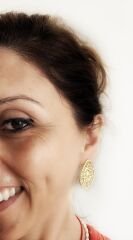 Dokulu Pencereli Damla Küpe