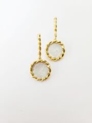 İnci Mineli Burgu Küpe