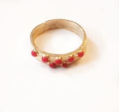 Kırmızı Benekli Bant Yüzük