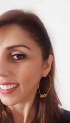 Asimetrik Dokulu Delikli Küpe