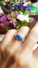 Hareli Mavi Mekik Yüzük