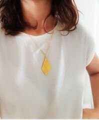 Çizgili Uçurtma Bronz Kolye