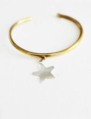 Sarkan Gümüş Yıldızlı Bronz Bilezik