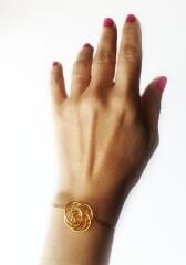 Tel Çiçek Bronz Bilezik