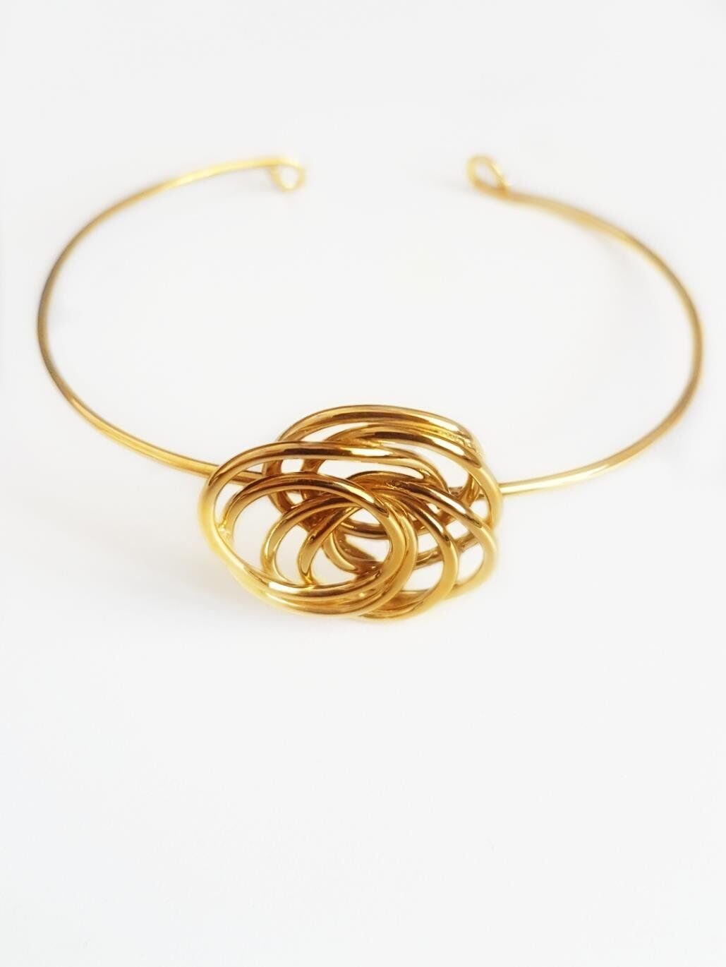 Tel Çiçek Bronz Bilezik