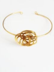 Tel Çiçek Bronz Bilezik