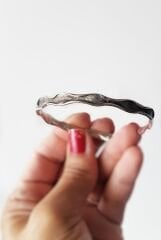 Dalgalı Gümüş Bilezik