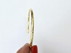 Dokulu Sade Bronz Bilezik