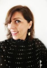 Asimetrik Damla Yuvarlak Gümüş-Bronz Küpe