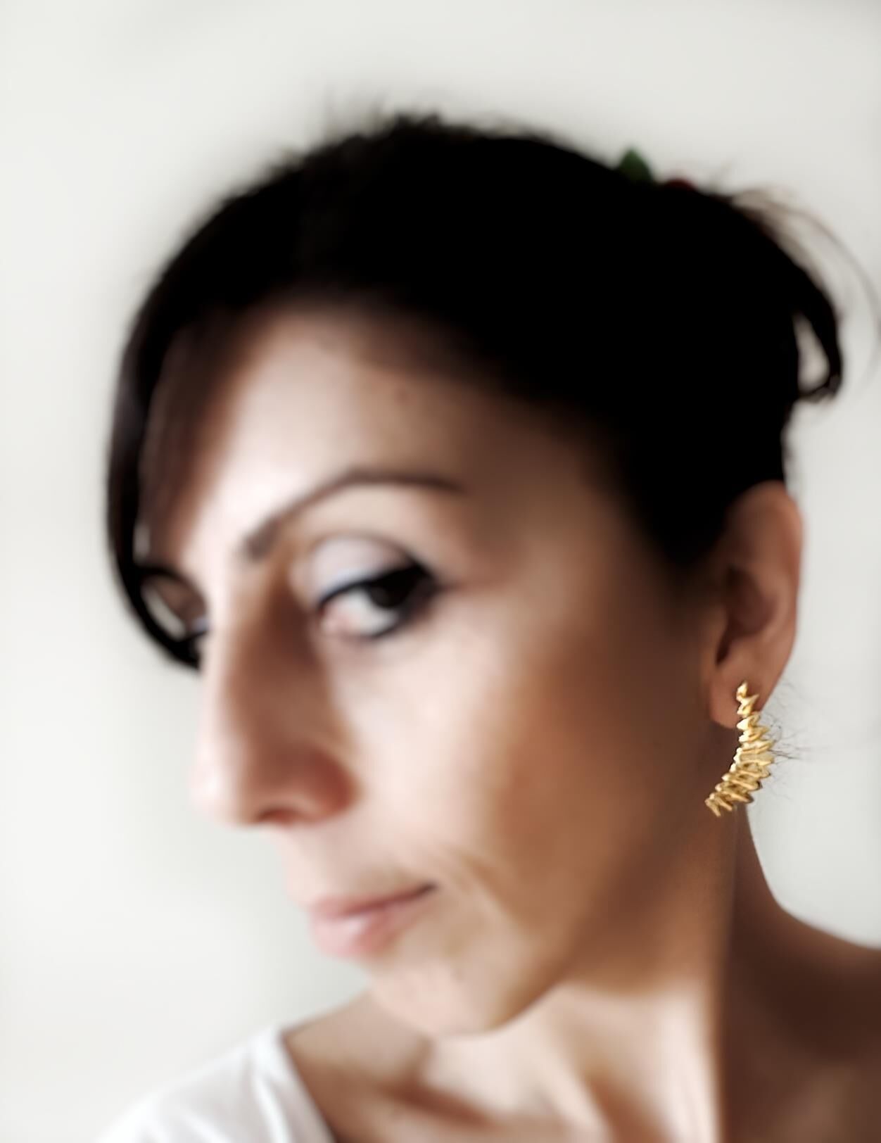 Melek Kanadı Bronz Küpe