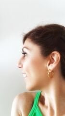 Orta Boy Burgu Bronz Küpe