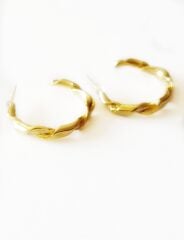 Orta Boy Burgu Bronz Küpe