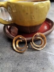 Spiral Bronz Küpe