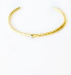 El Yapımı Altın Renk Yıldız Detaylı Kadın Bilezik