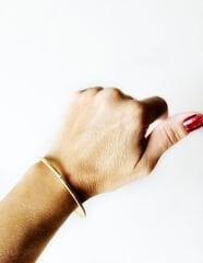 El Yapımı Altın Renk Yıldız Detaylı Kadın Bilezik