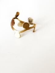 Altın Renk El Yapımı Geometrik Form Yüzük