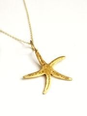 Altın Deniz Yıldızı Formlu Özel Tasarım Kadın Kolye