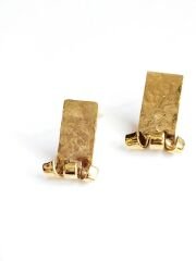 Kıvrım Detaylı Geometrik Tasarım Kadın Küpe