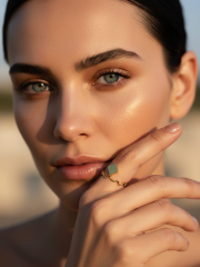 Dalga Formlu El İşçiliği Altın Tasarım Yüzük