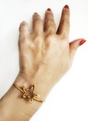 Yıldız Formlu İnce Bronz Bilezik